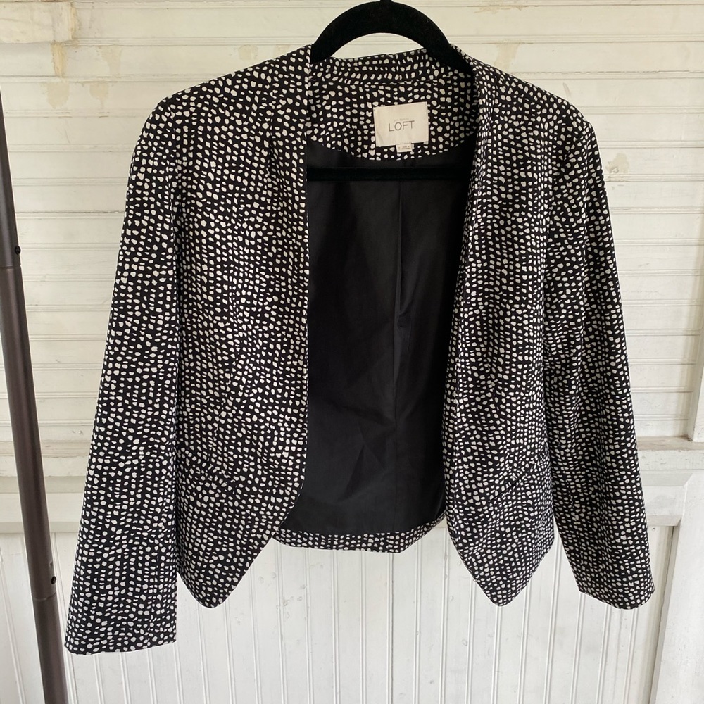 Ann Taylor polka dot blazer size small